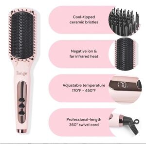 Lange Blush Hair Straightening Brush